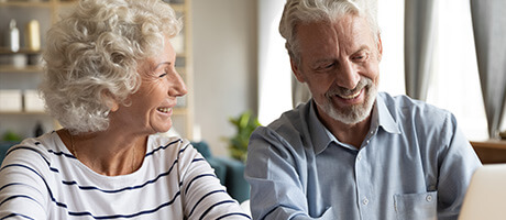 mature couple looking at each other