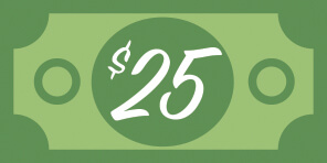 $25 bill image - First Nebraska Credit Union