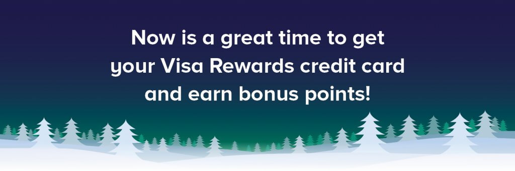 Get a visa rewards credit card and earn bonus points