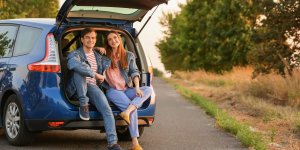 couple in car