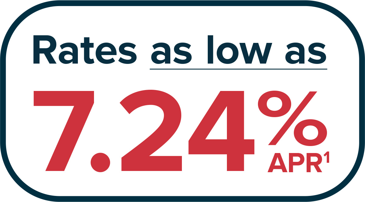 Rates as low as 7.24% APR