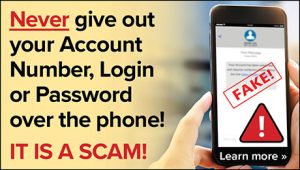 Never give out your Account Number, Login or Password over the phone! IT IS A SCAM!