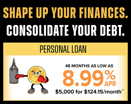 Shape up your finances. Consolidate your debt.