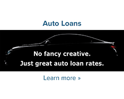 No fancy creative. Just great auto loan rates.