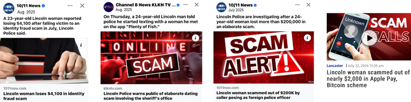 Recent Scams in the news.
