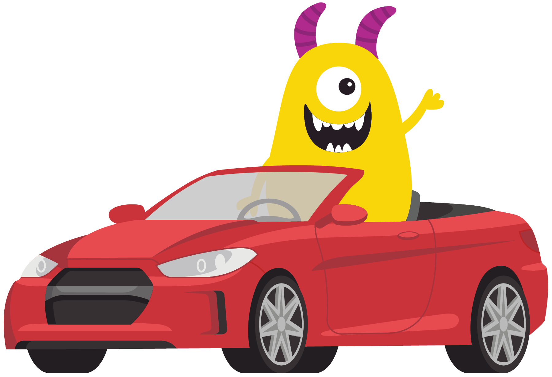 Monster in car