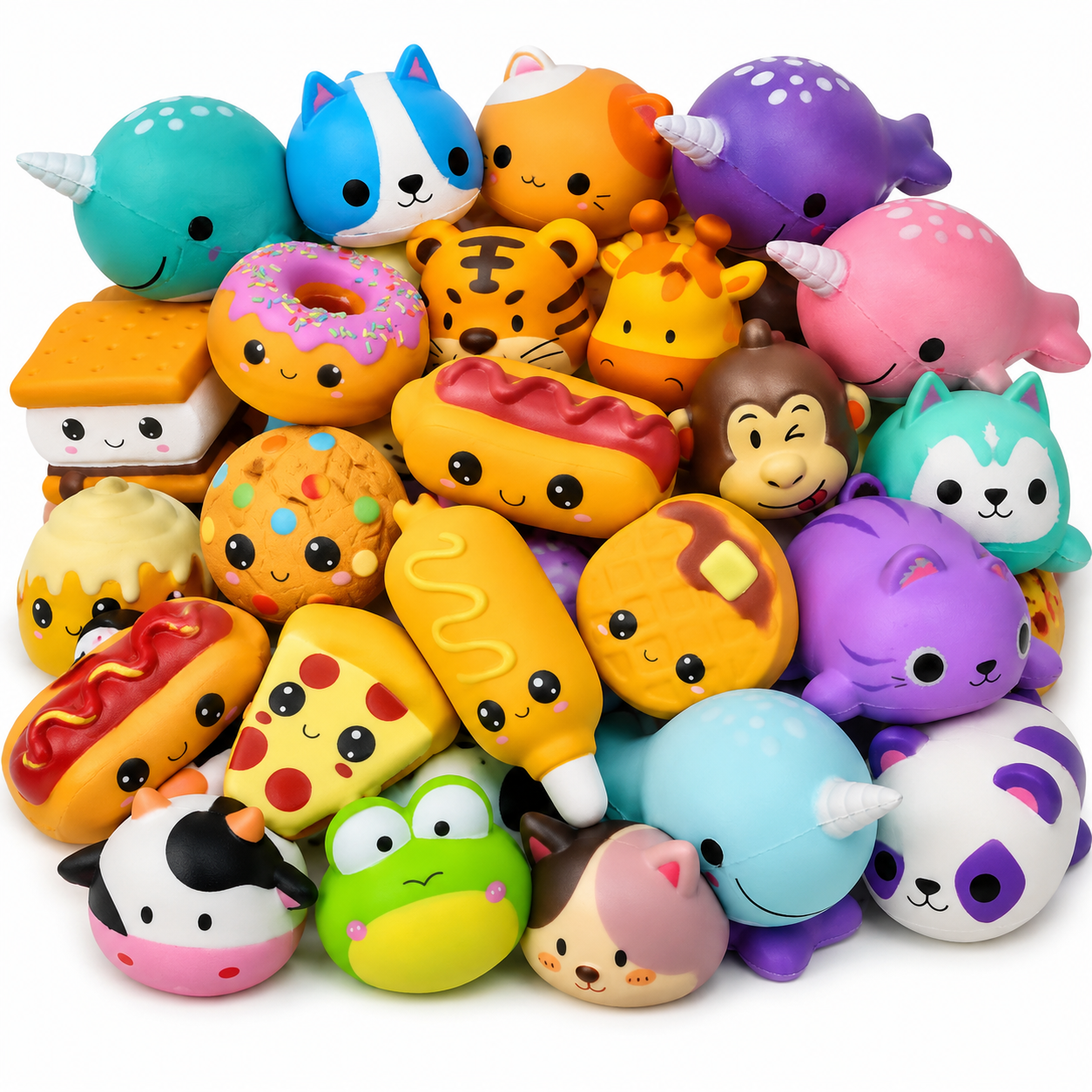 pile of squish toys